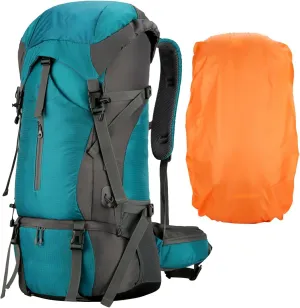 70L Hiking Backpack - 70L Padded Foldable Hiking Backpack | Camping Gear Daypack | Outdoor Sports Mountaineering Bag | Ergonomic Breathable Rucksack with Adjustable Shoulder Straps for Trekking