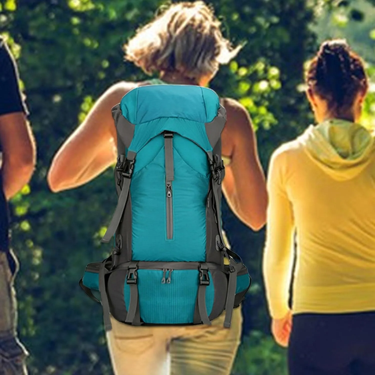70L Hiking Backpack - 70L Padded Foldable Hiking Backpack | Camping Gear Daypack | Outdoor Sports Mountaineering Bag | Ergonomic Breathable Rucksack with Adjustable Shoulder Straps for Trekking
