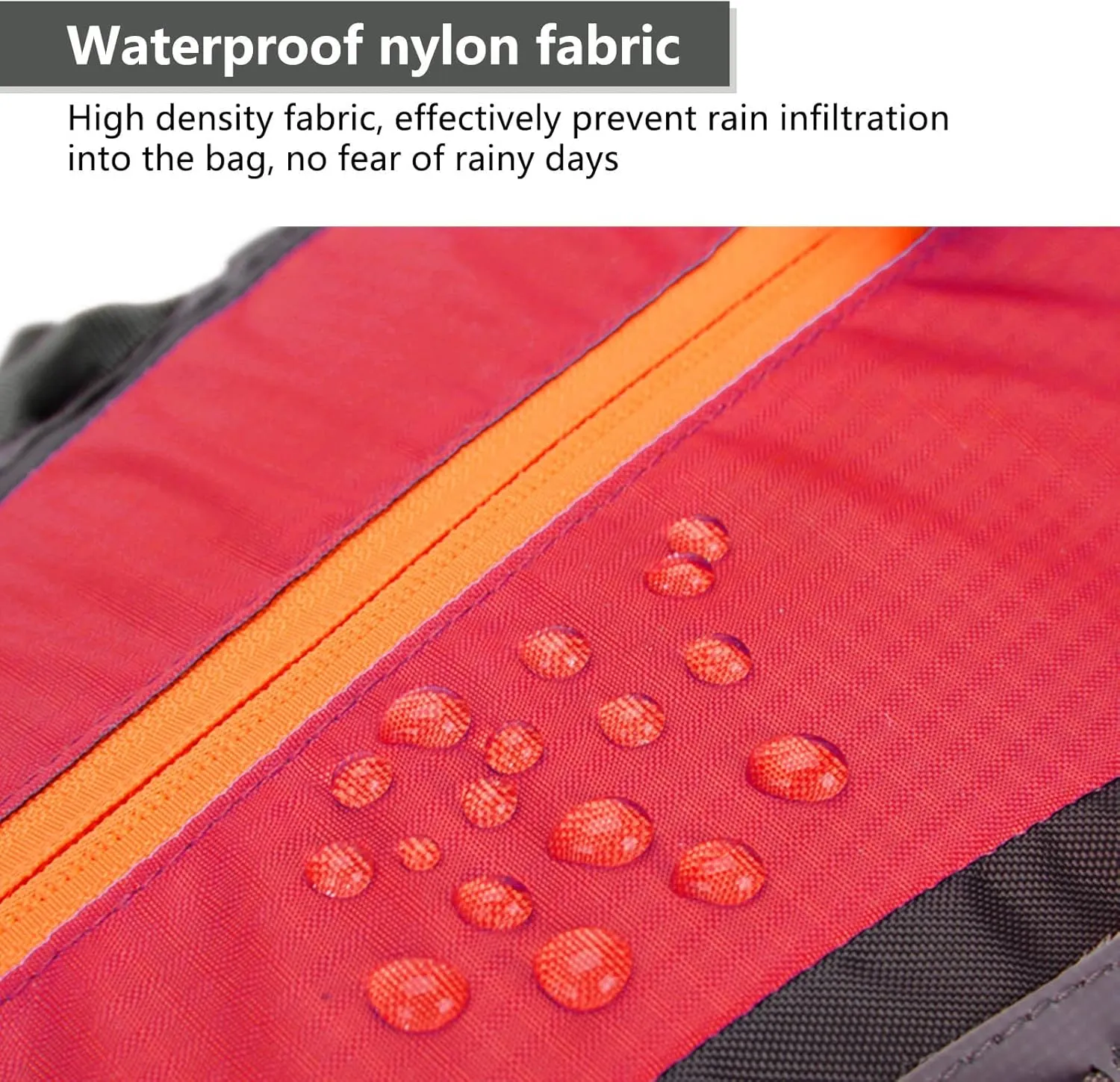 70L Large Camping Hiking Backpack , Lightweight Nylon Trekking Rucksack,For Men Women Outdoor Large Capacity Sports Mountaineering Backpack Climbing Travel Waterproof Daypack, Red
