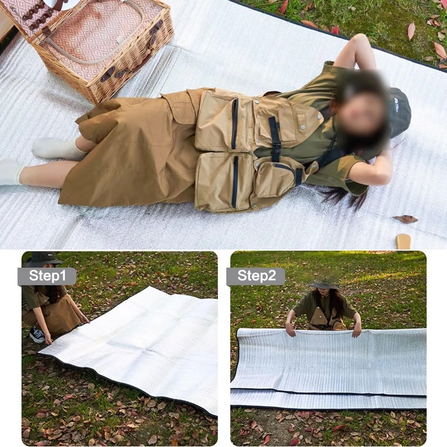 7mm Camping Mat Foam Foil Blanket for Camping Foam Pad Insulating Foil Mat Waterproof Double-Sided Moisture-Proof Foldable Sleeping Tent Pad Thermal Aluminum Camping mat for Reflecting Heat