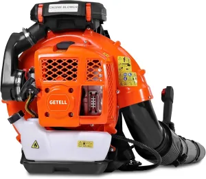 80cc Gas Backpack Leaf Blower, 900CFM 206MPH 2-Stroke Engine, Heavy-Duty Leaf & Snow Blower for Lawn, Garden & Commercial Use (857 EZ)