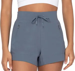 90 Degree By Reflex Stretch Woven Lightweight Walking Shorts with Side Pockets