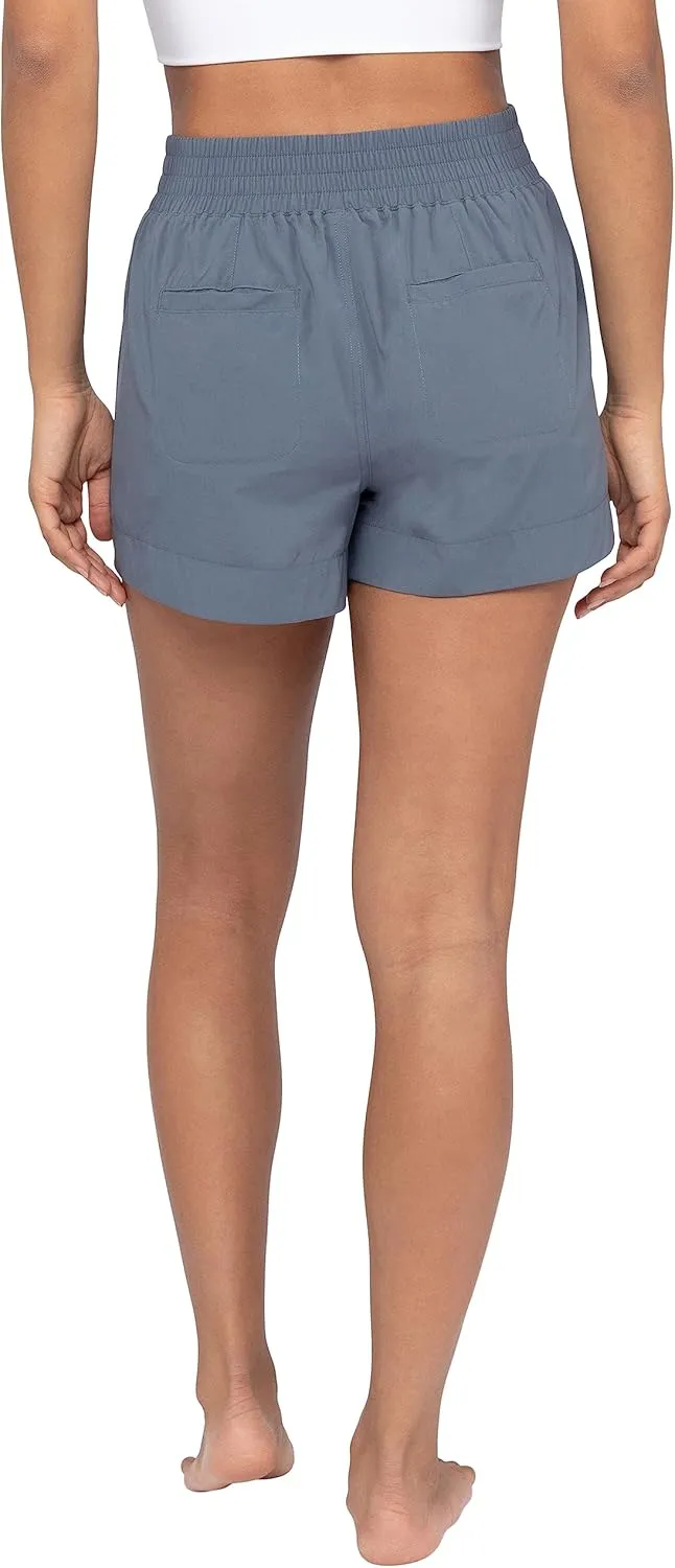 90 Degree By Reflex Stretch Woven Lightweight Walking Shorts with Side Pockets