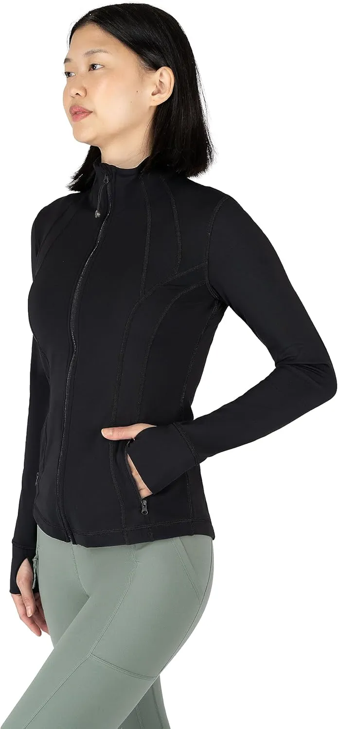 90 Degree By Reflex Women’s Lightweight, Full Zip Running Track Jacket