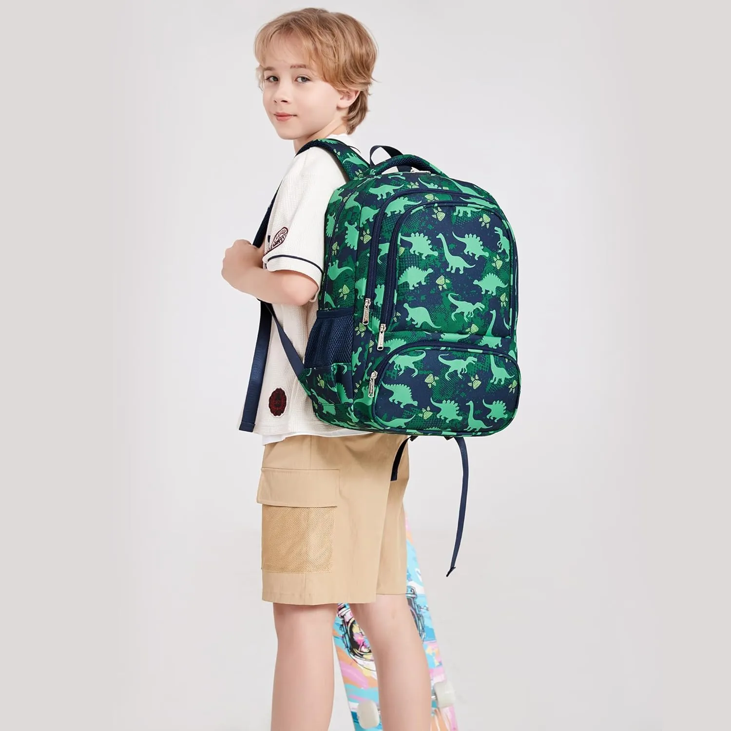 abshoo Dinosaur Backpack For Boys Kindergarten Elementary Bookbag Lightweight Kids School Bag (Dinosaur)