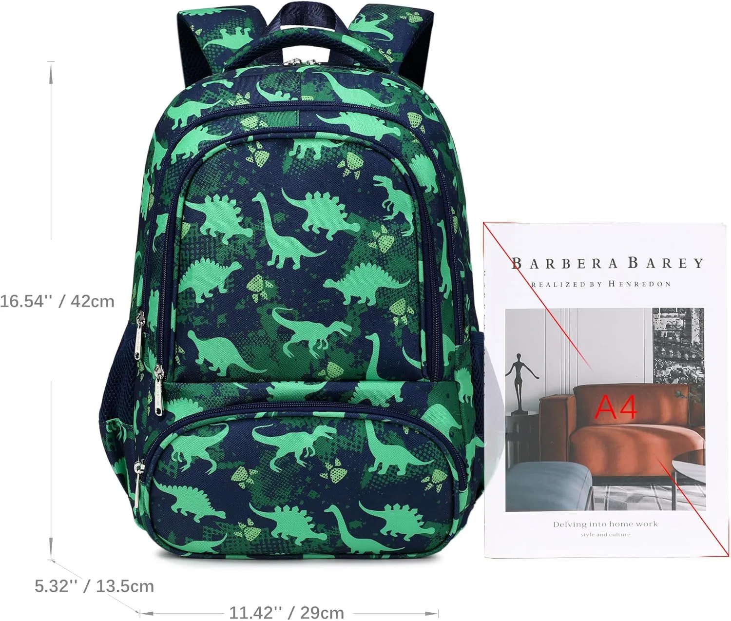 abshoo Dinosaur Backpack For Boys Kindergarten Elementary Bookbag Lightweight Kids School Bag (Dinosaur)