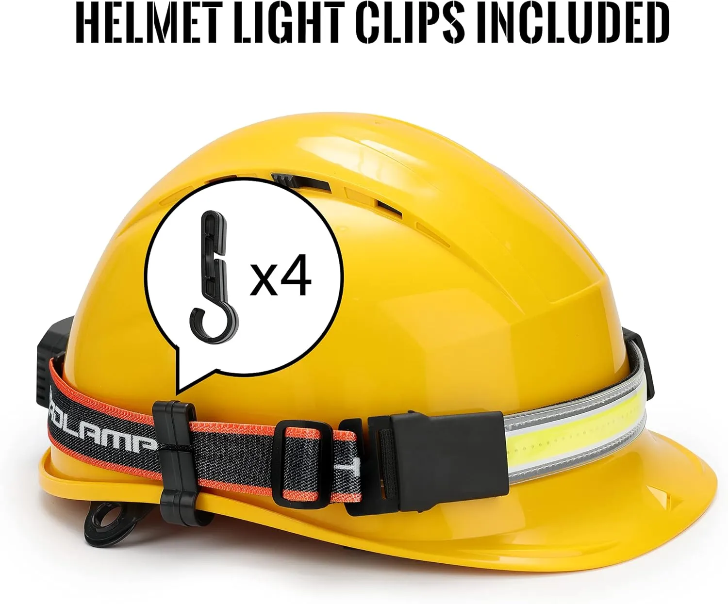 Adelante LED Headlamp Flashlight, 4Pack 1000LM 230°Wide-Beam Rechargeable Head Lamp for Adults, Red Taillight & 16 Clips Waterproof Hard Hat Light Headlamps for Running Hiking and Camping