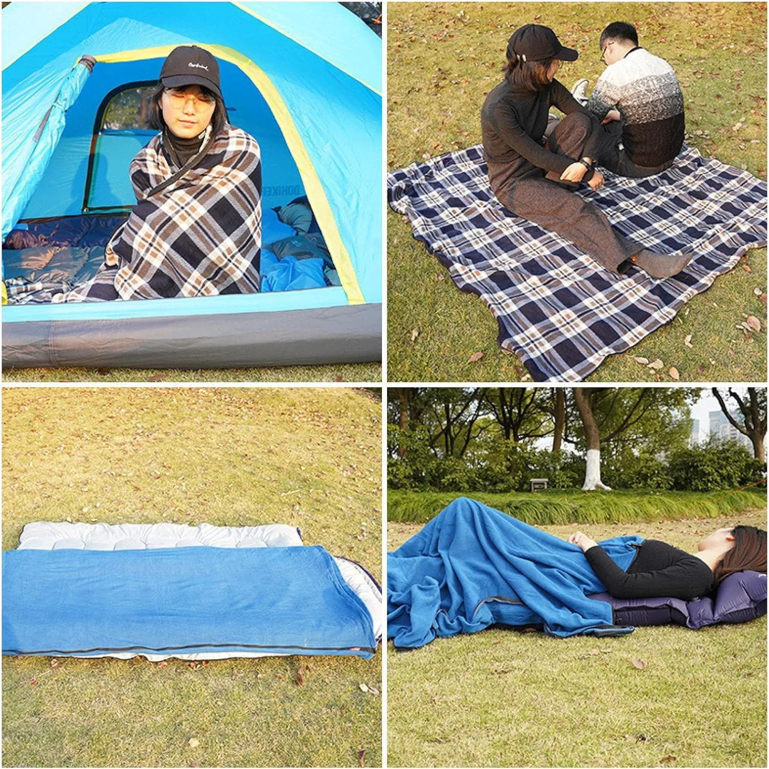 Adult Fleece Sleeping Bag Outdoor Camping Fleece Sleeping Bag Camping Sleeping Bag
