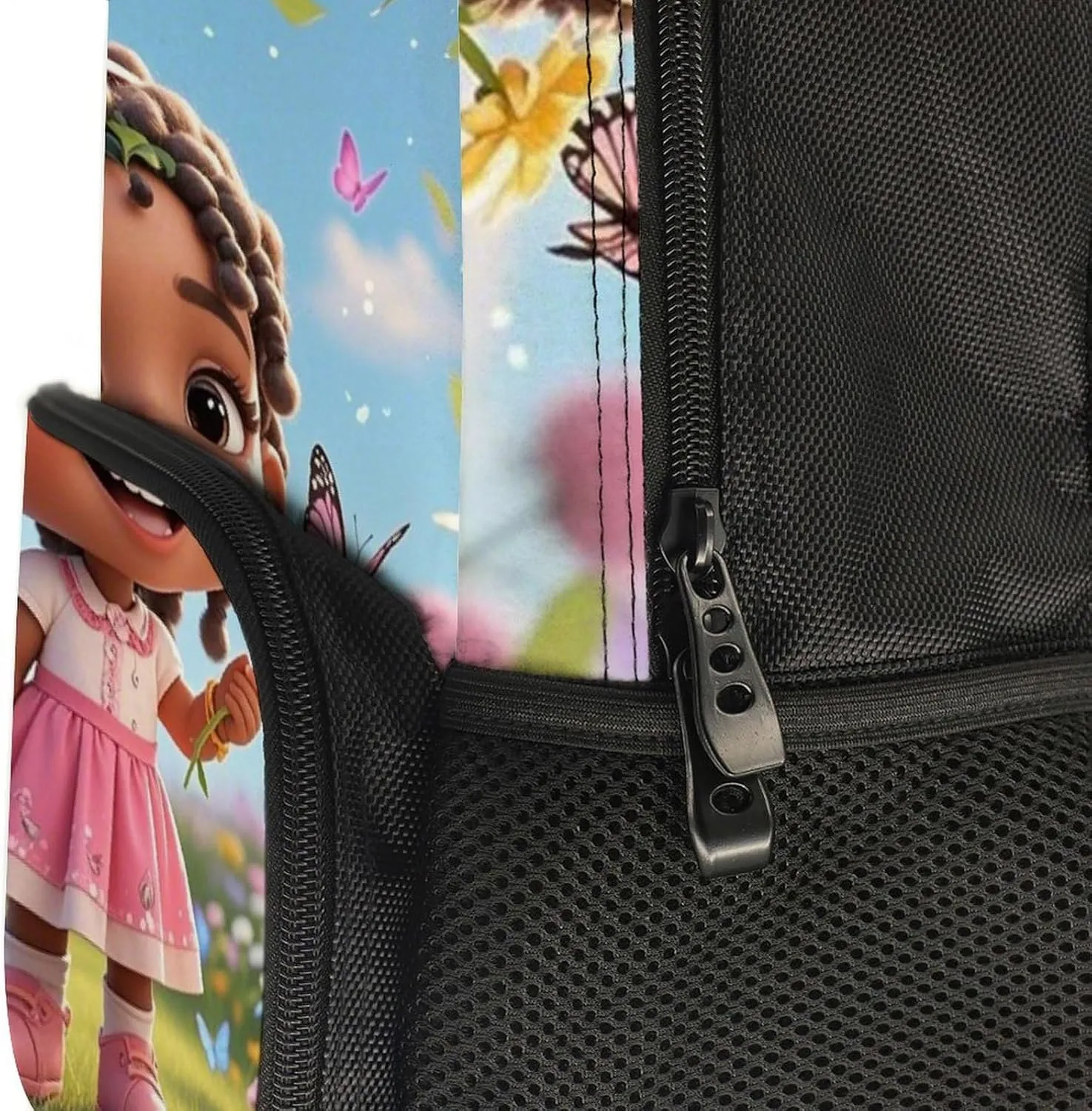 Adults Lightweight Colorful Afro American Black Woman With Butterflies Art Shoulder Book Bags Big Capacity Shoulder Bag With Adjustable Shoulder Straps for Trekking Work Walking Cycling