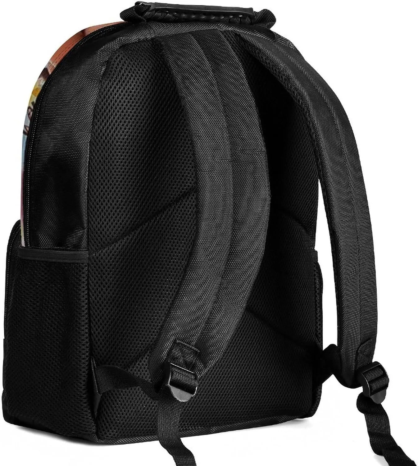 Adults Lightweight Colorful Afro American Black Woman With Butterflies Art Shoulder Book Bags Big Capacity Shoulder Bag With Adjustable Shoulder Straps for Trekking Work Walking Cycling