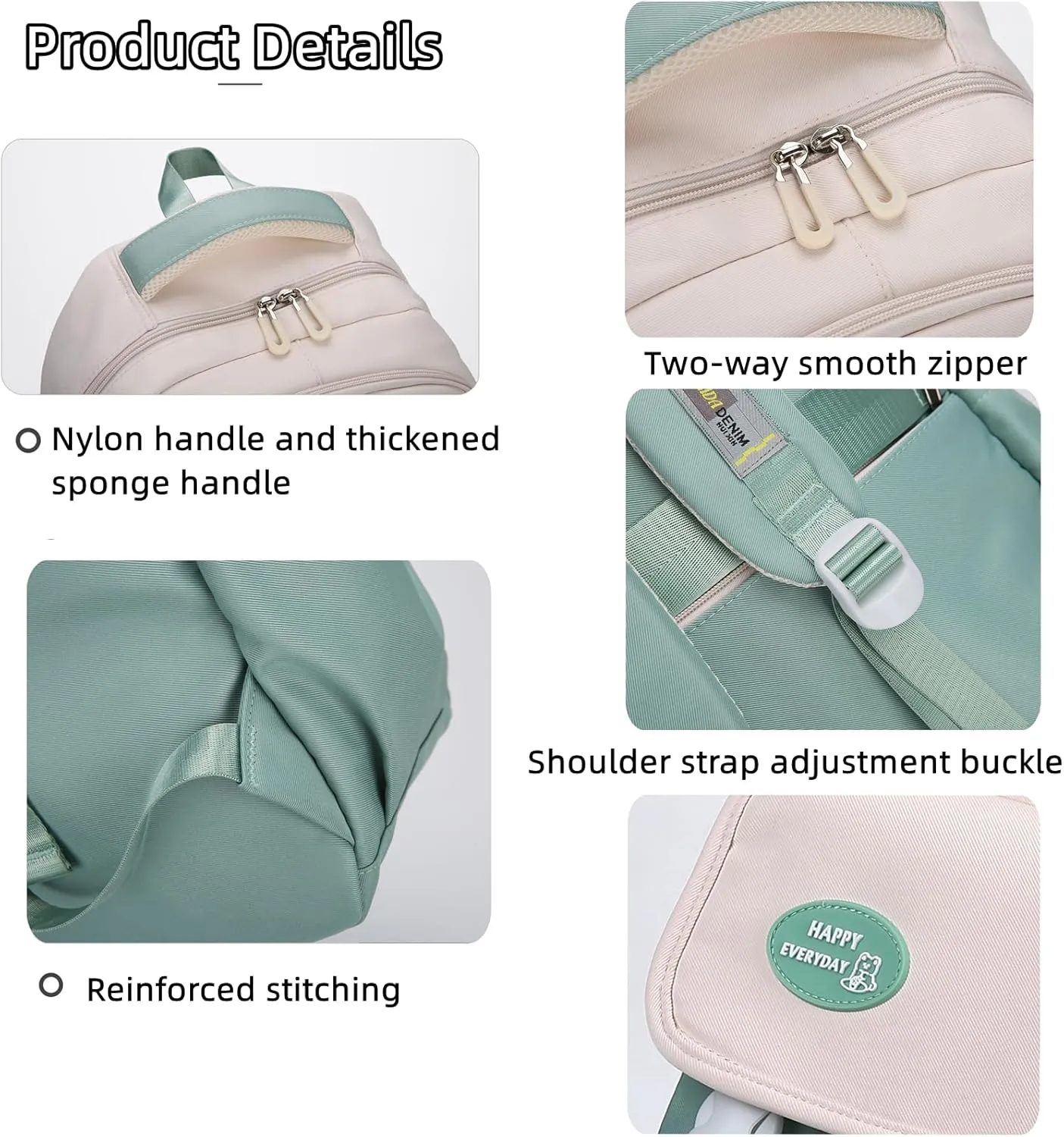 Aesthetic Backpack for Girls Cute Kids Bookbag Elementary Middle School Backpack for Teens Lightweight Classic Travel Backpack