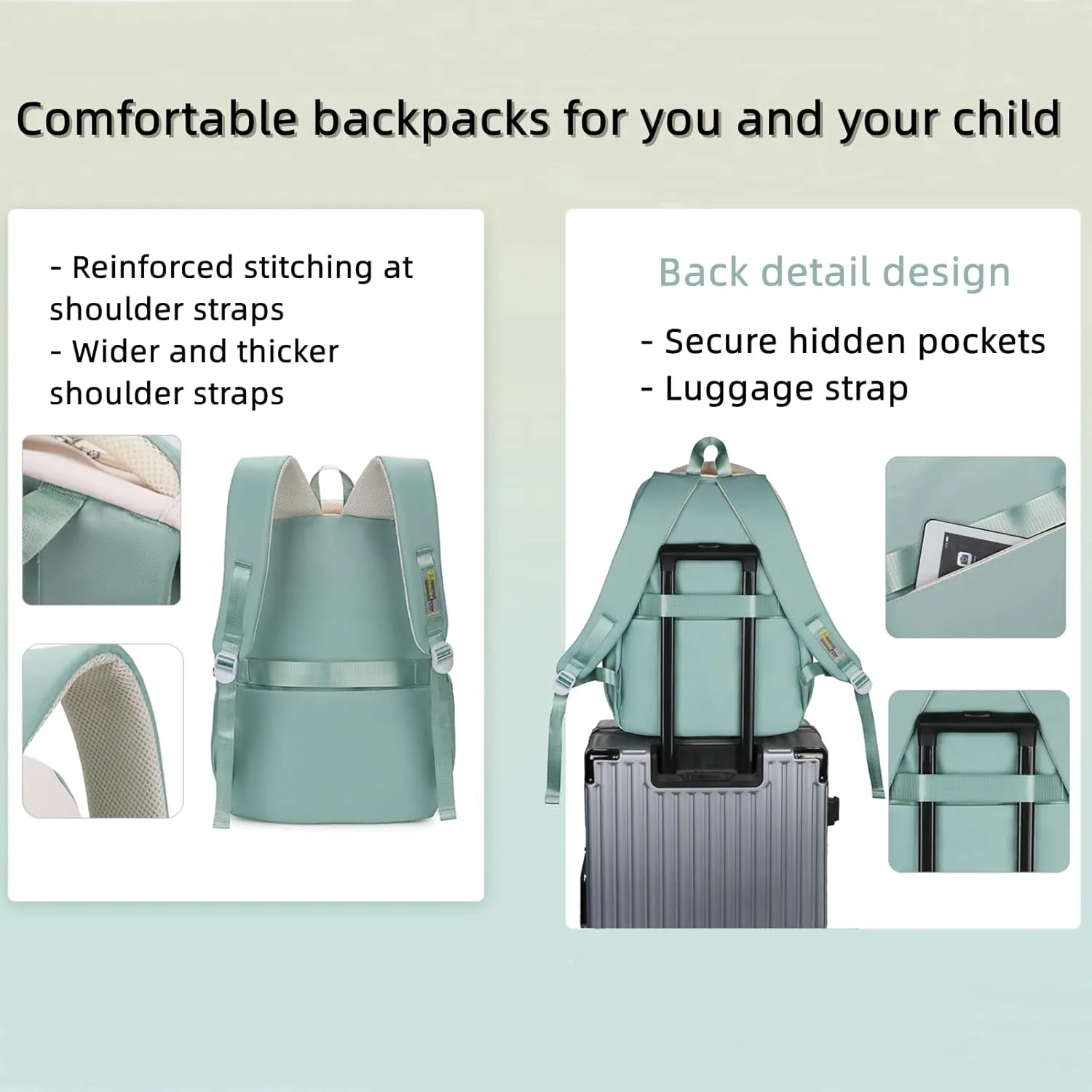 Aesthetic Backpack for Girls Cute Kids Bookbag Elementary Middle School Backpack for Teens Lightweight Classic Travel Backpack