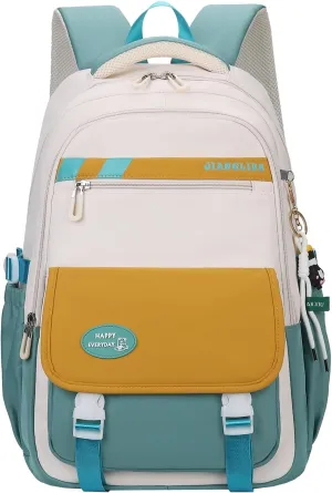 Aesthetic Backpack for Girls Cute Kids Bookbag Elementary Middle School Backpack for Teens Lightweight Classic Travel Backpack