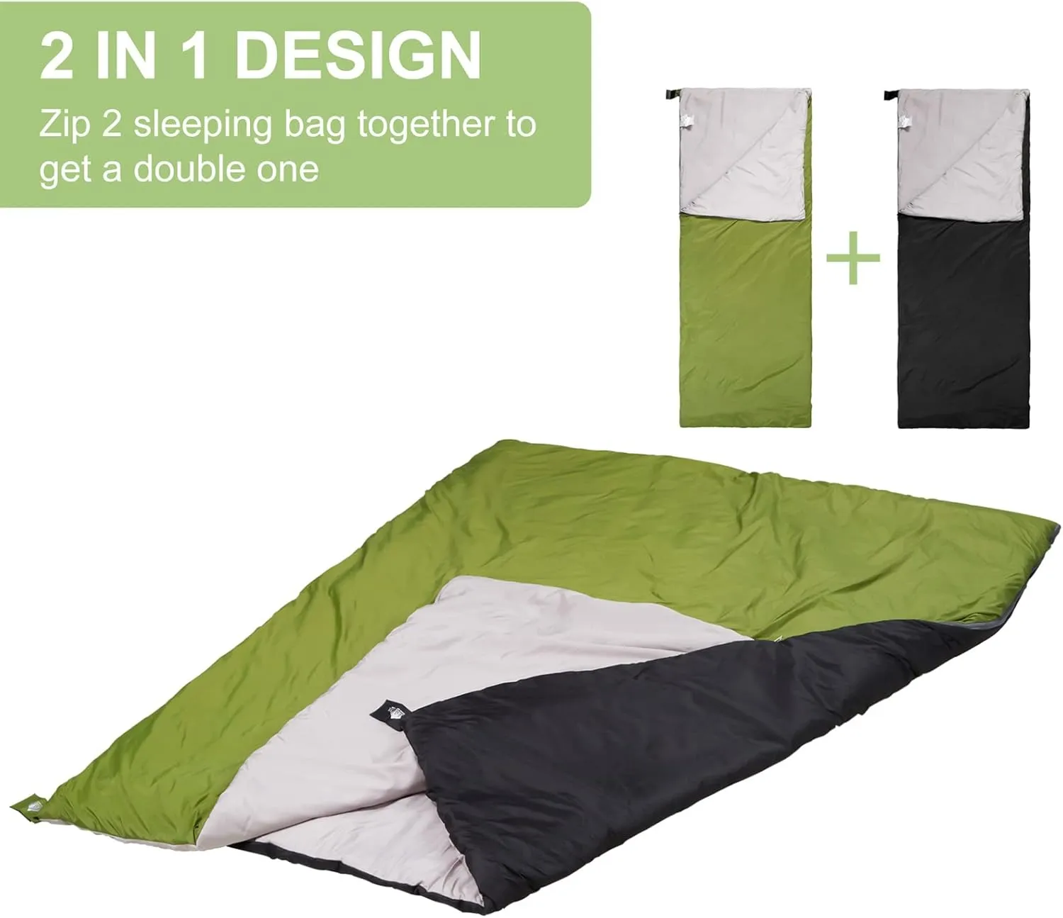 AGEMORE Ultralight Warm Weather Sleeping Bag, Portable Lightweight Waterproof Compact Sleeping Bag with Compression Sack, Fit for Kids Teens or Adults Outdoor Camping, Backpacking & Hiking