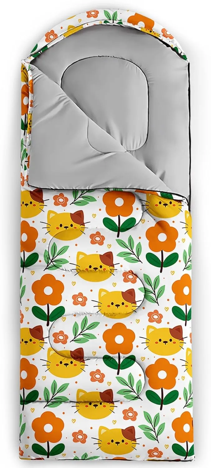 AILONEN Black & Gold King Crown Sleeping Bag for Boys Girls,Warm and Cool Weather,Lightweight,Waterproof Backpacking,King and Queen Money Dollar Printed Sleeping Bag for Camping
