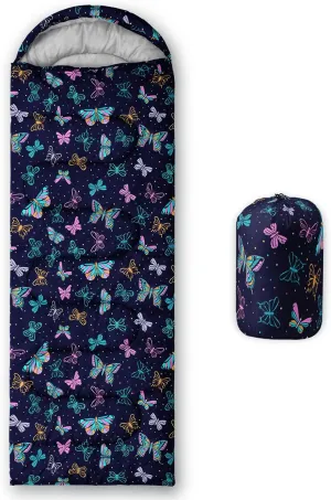 AILONEN Dolphin Camping Sleeping Bag for Boys Girls Adults,Lightweight & Waterproof,3 Season Warm & Cold Weather,Portable,Blue Dolphin Sea Animal Print Sleeping Bag,Traveling,Camping,Hiking
