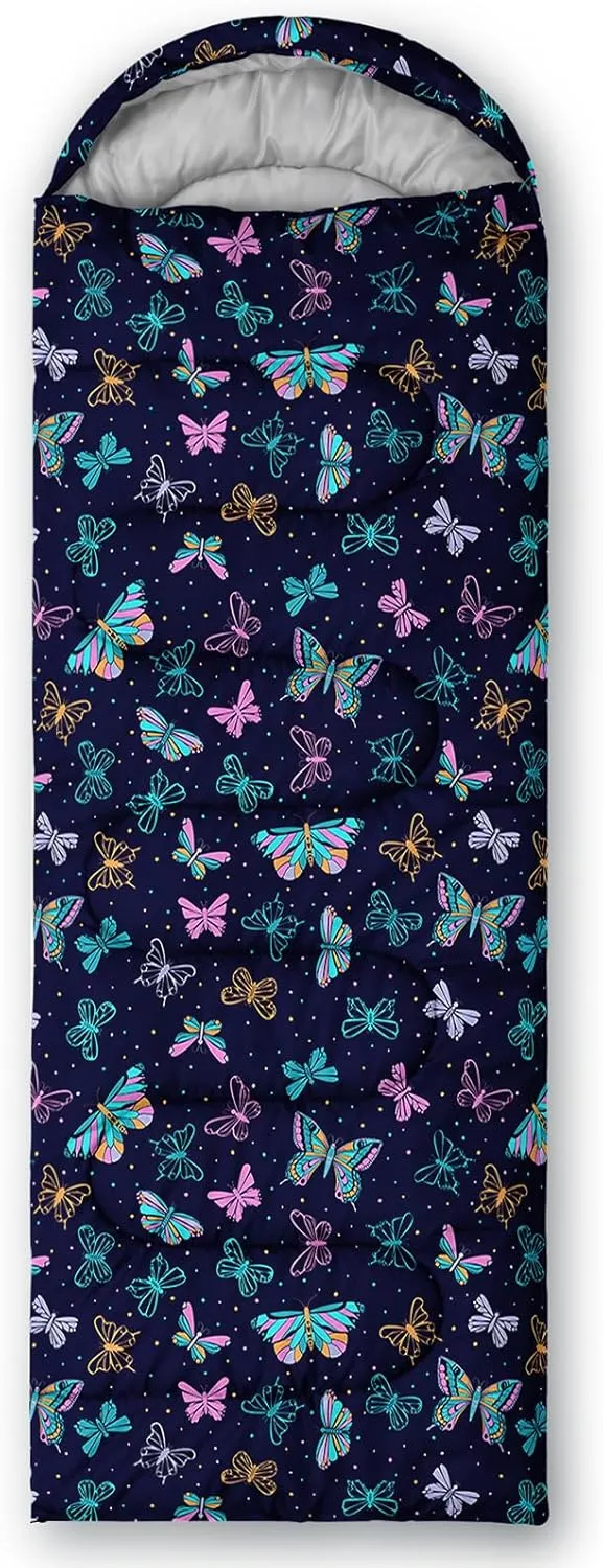 AILONEN Dolphin Camping Sleeping Bag for Boys Girls Adults,Lightweight & Waterproof,3 Season Warm & Cold Weather,Portable,Blue Dolphin Sea Animal Print Sleeping Bag,Traveling,Camping,Hiking