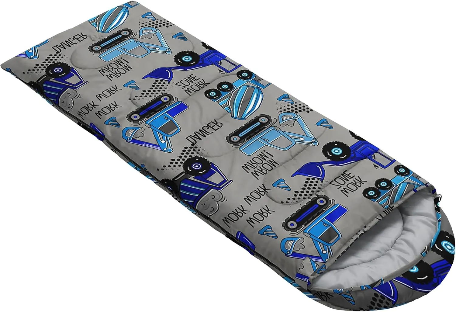 AILONEN Sports Sleeping Bag for Kids Boys,Warm and Cool Weather,Lightweight,Waterproof Backpacking,Soccer Basketball Baseball Rugby Tennis Ball Game Graffiti Sleeping Bag for Camping