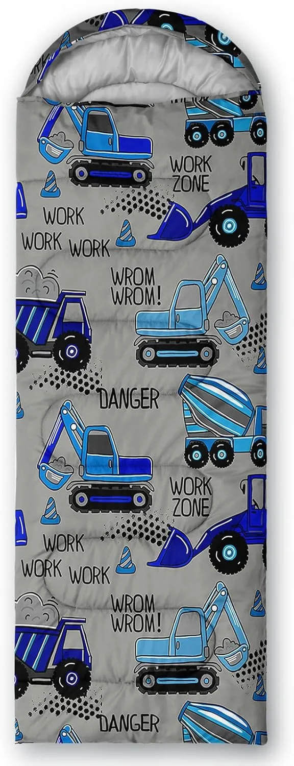 AILONEN Sports Sleeping Bag for Kids Boys,Warm and Cool Weather,Lightweight,Waterproof Backpacking,Soccer Basketball Baseball Rugby Tennis Ball Game Graffiti Sleeping Bag for Camping