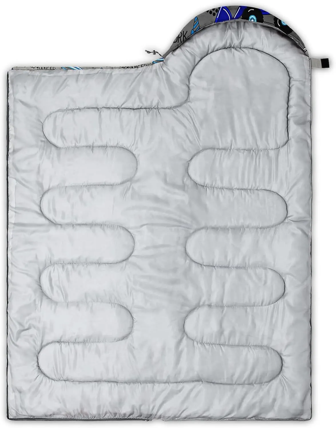 AILONEN Sports Sleeping Bag for Kids Boys,Warm and Cool Weather,Lightweight,Waterproof Backpacking,Soccer Basketball Baseball Rugby Tennis Ball Game Graffiti Sleeping Bag for Camping