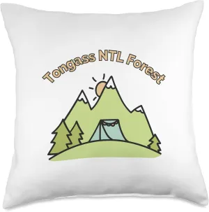Alaska Wilderness & Nature Lovers Art Tongass National Forest Mountains Hiking Climbing & Outdoors Throw Pillow, 18x18, Multicolor