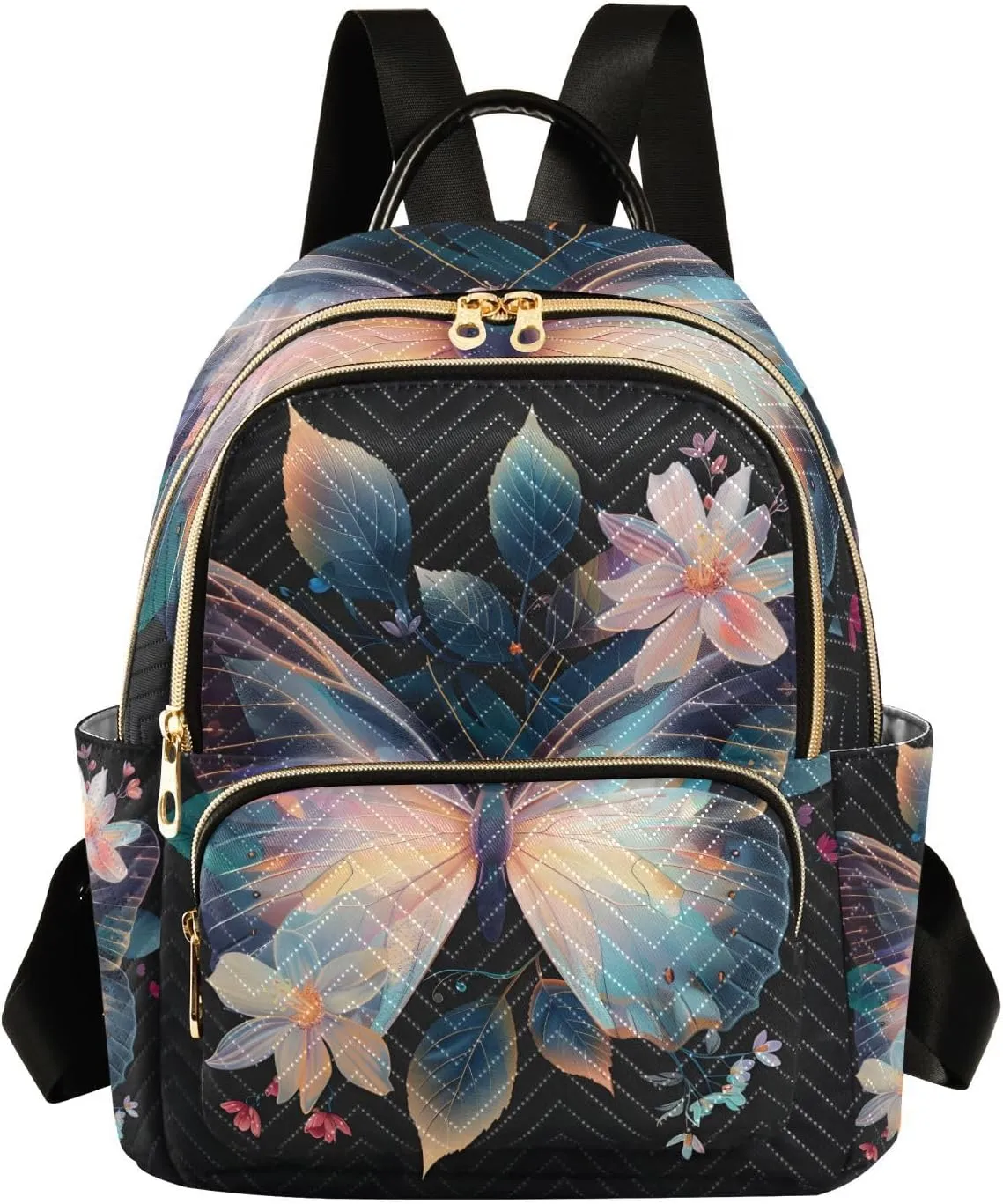 ALAZA Butterfly Mini Backpack Purse for Women Travel Bag Lightweight Shoulder Bag Fashion Daypack676