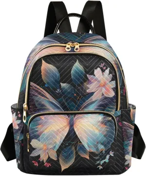 ALAZA Butterfly Mini Backpack Purse for Women Travel Bag Lightweight Shoulder Bag Fashion Daypack676