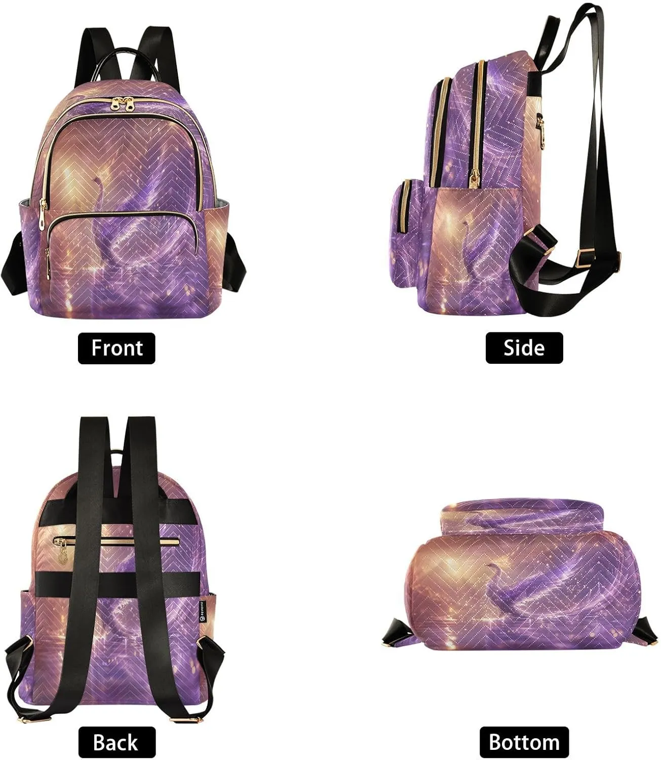 ALAZA Phoenix Mini Backpack Purse for Women Travel Bag Lightweight Shoulder Bag Fashion Daypack167