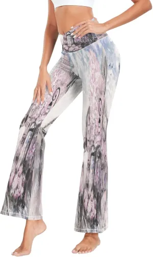 ALAZA Women's Anchor Pattern Flare Yoga Pants