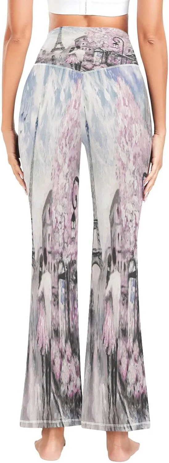 ALAZA Women's Anchor Pattern Flare Yoga Pants