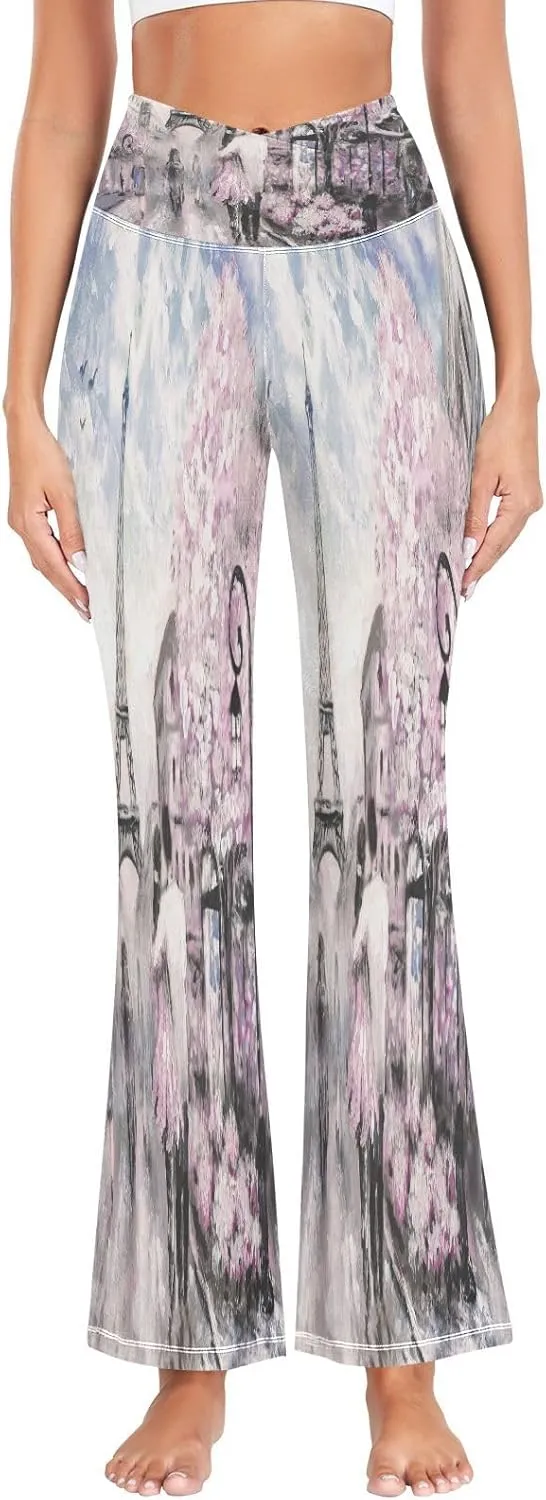 ALAZA Women's Anchor Pattern Flare Yoga Pants