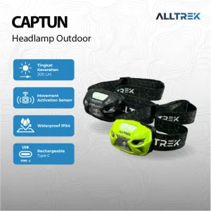 ALLTREK Headlamp CAPTUN Hiking & Camping LED Portable