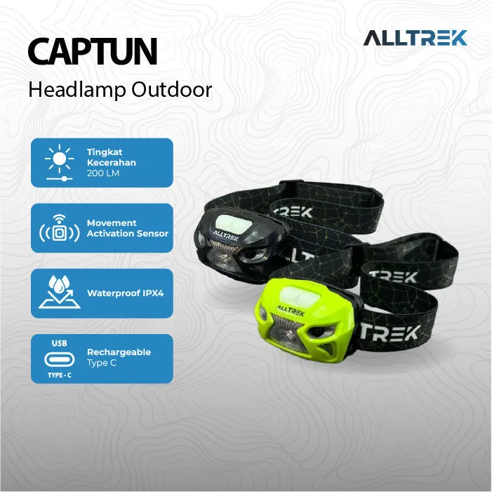 ALLTREK Headlamp CAPTUN Hiking & Camping LED Portable