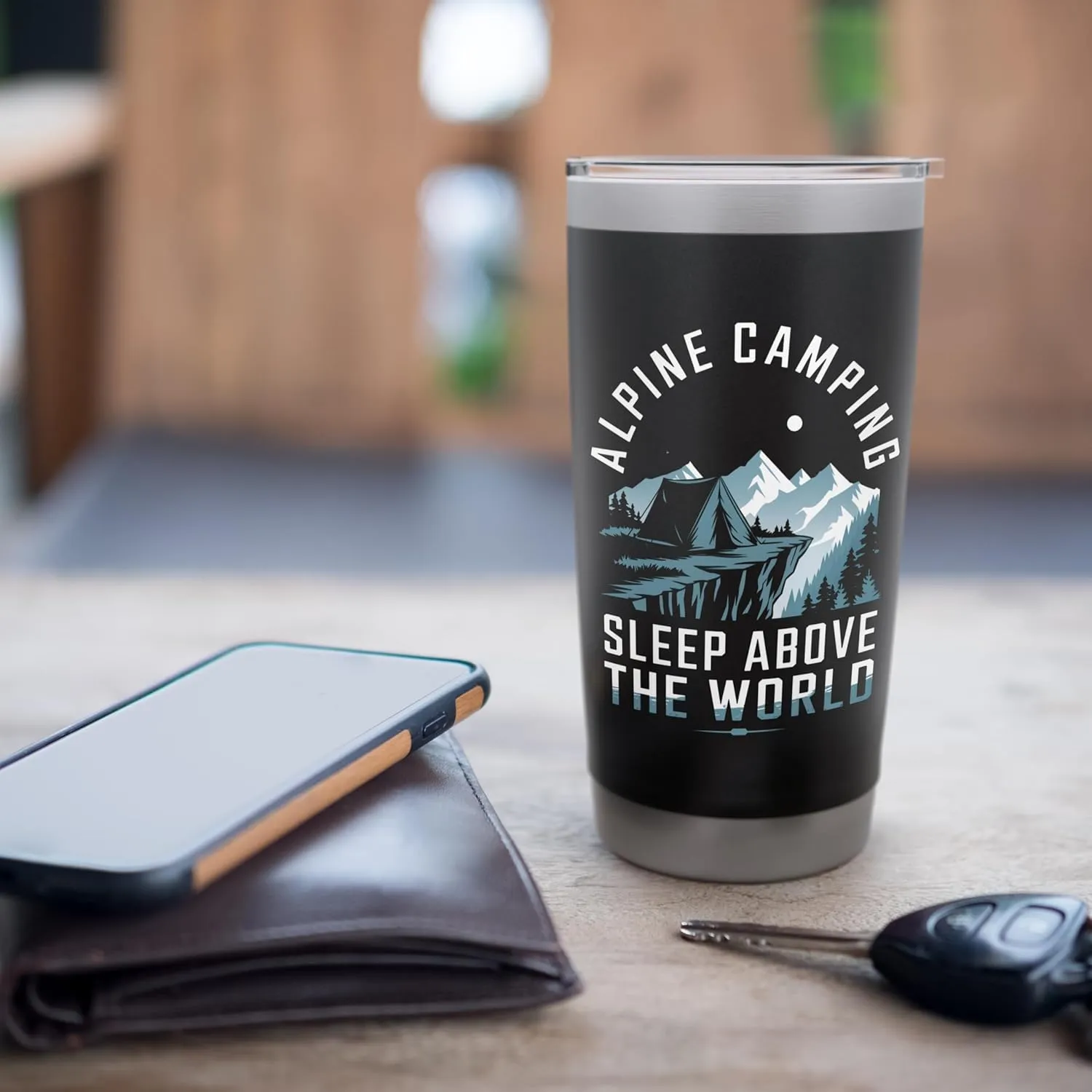 Alpine Camping Sleep Above the World Alpine Camping Stainless Steel Insulated Tumbler