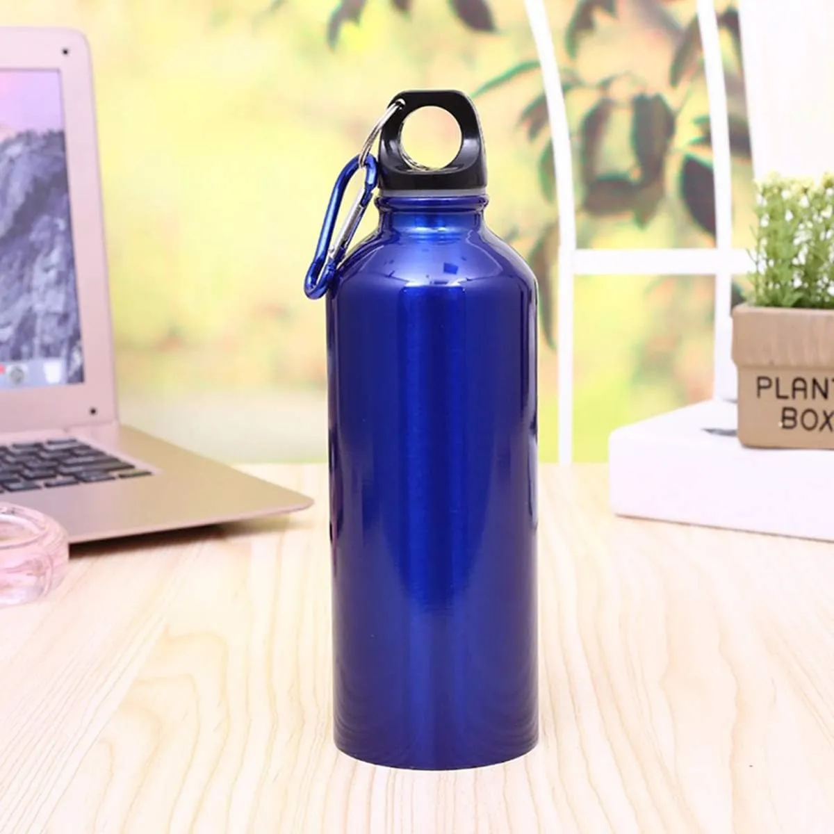 Aluminum Water Bottle - Narrow Mouth Sport Water Bottle with Screw Lid Looped, Vacuum Insulated & BPA Free, Portable Outdoor Water Bottle