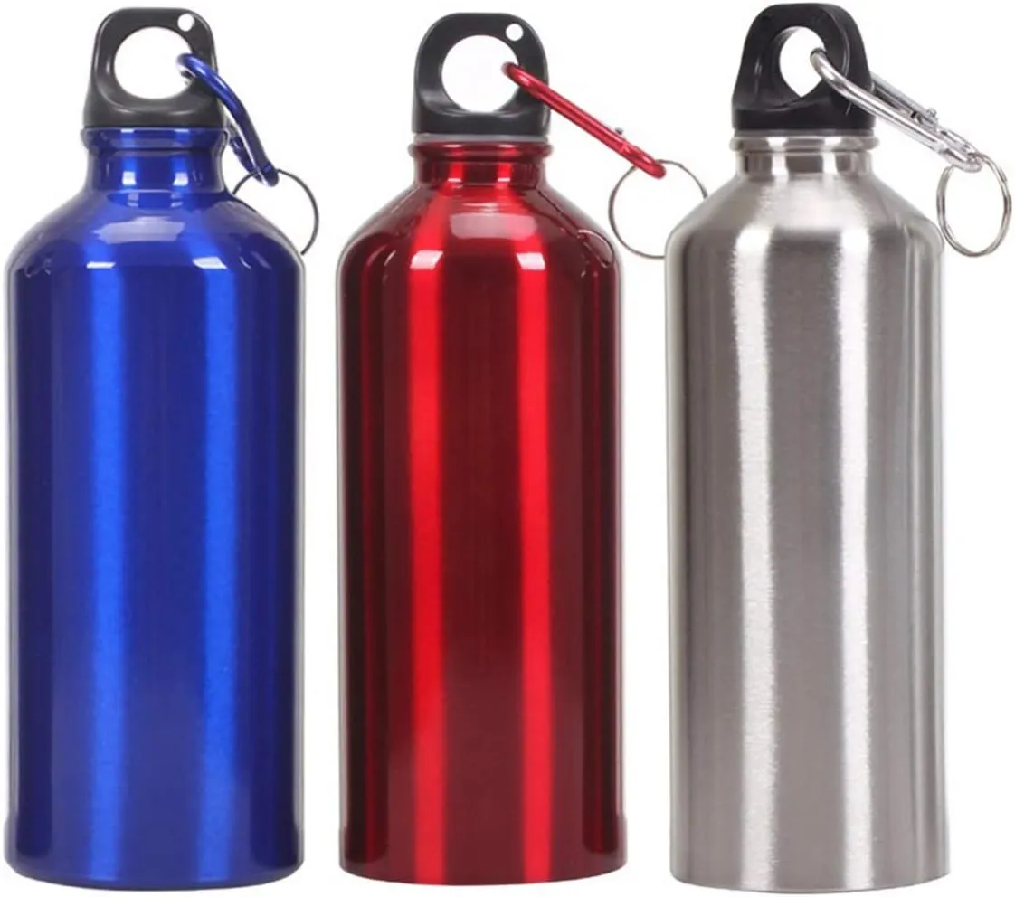 Aluminum Water Bottle - Narrow Mouth Sport Water Bottle with Screw Lid Looped, Vacuum Insulated & BPA Free, Portable Outdoor Water Bottle