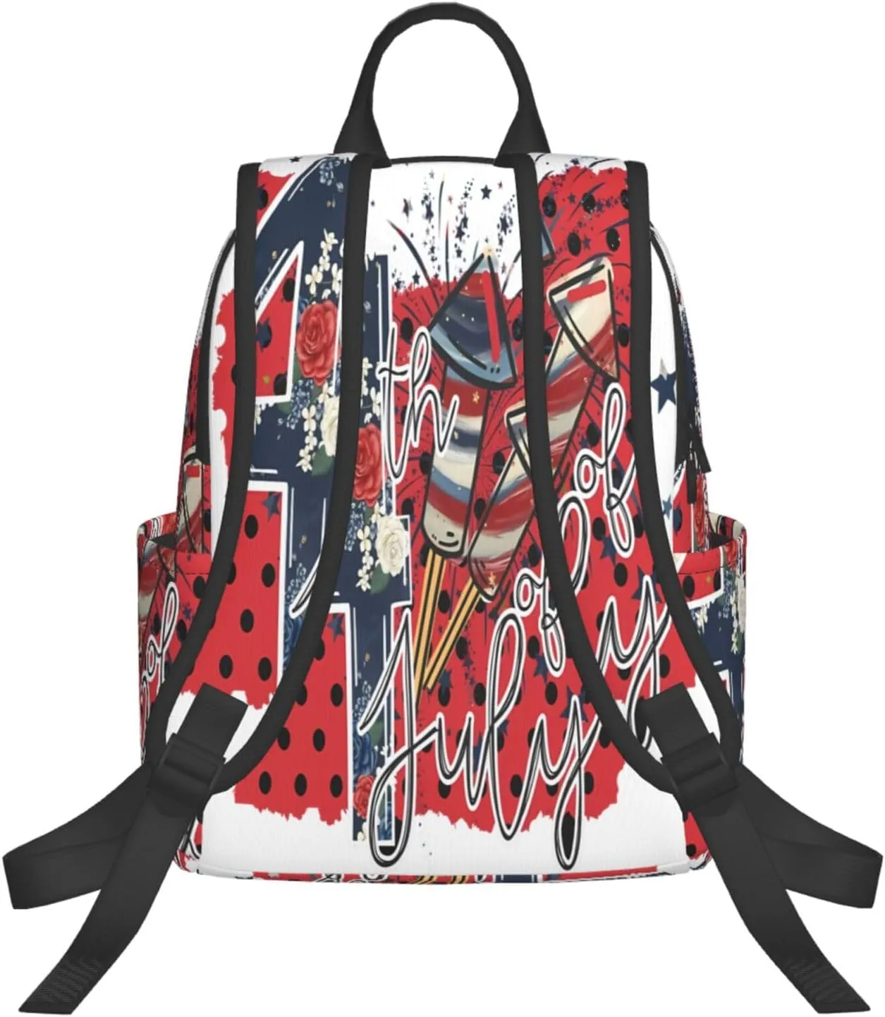 American Independence Day 1776 We The People American Flag Casual Backpacks Laptop Backpack Outdoor Travel Rucksack Sport Carry-On Daypack Lightweight Bag with Multi-Pockets