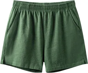 AMY COULEE Mens Lounge Shorts 4 inch Pajama Lightweight Cotton Sleep Bottoms with Pockets