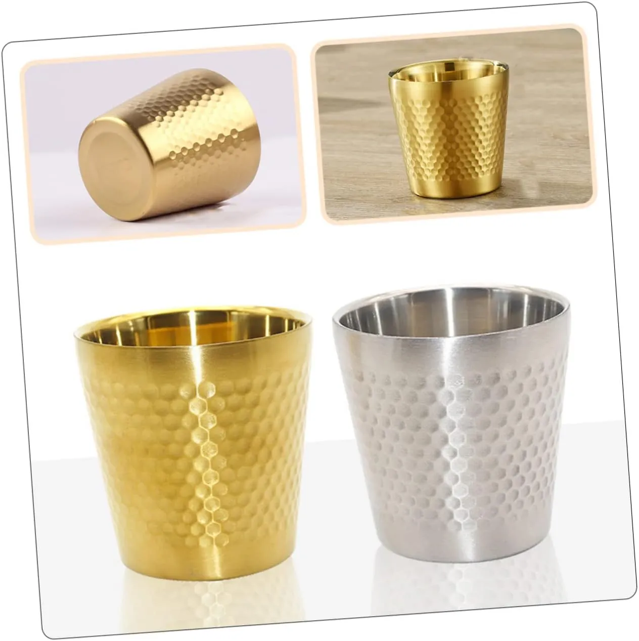 Angoily 2pcs Stainless Steel Shaving Bowl for Men Foaming Soap Cup Compact Design for Travel Elegant High-end Look Stable Base for Easy Use Daily Shaving Tool