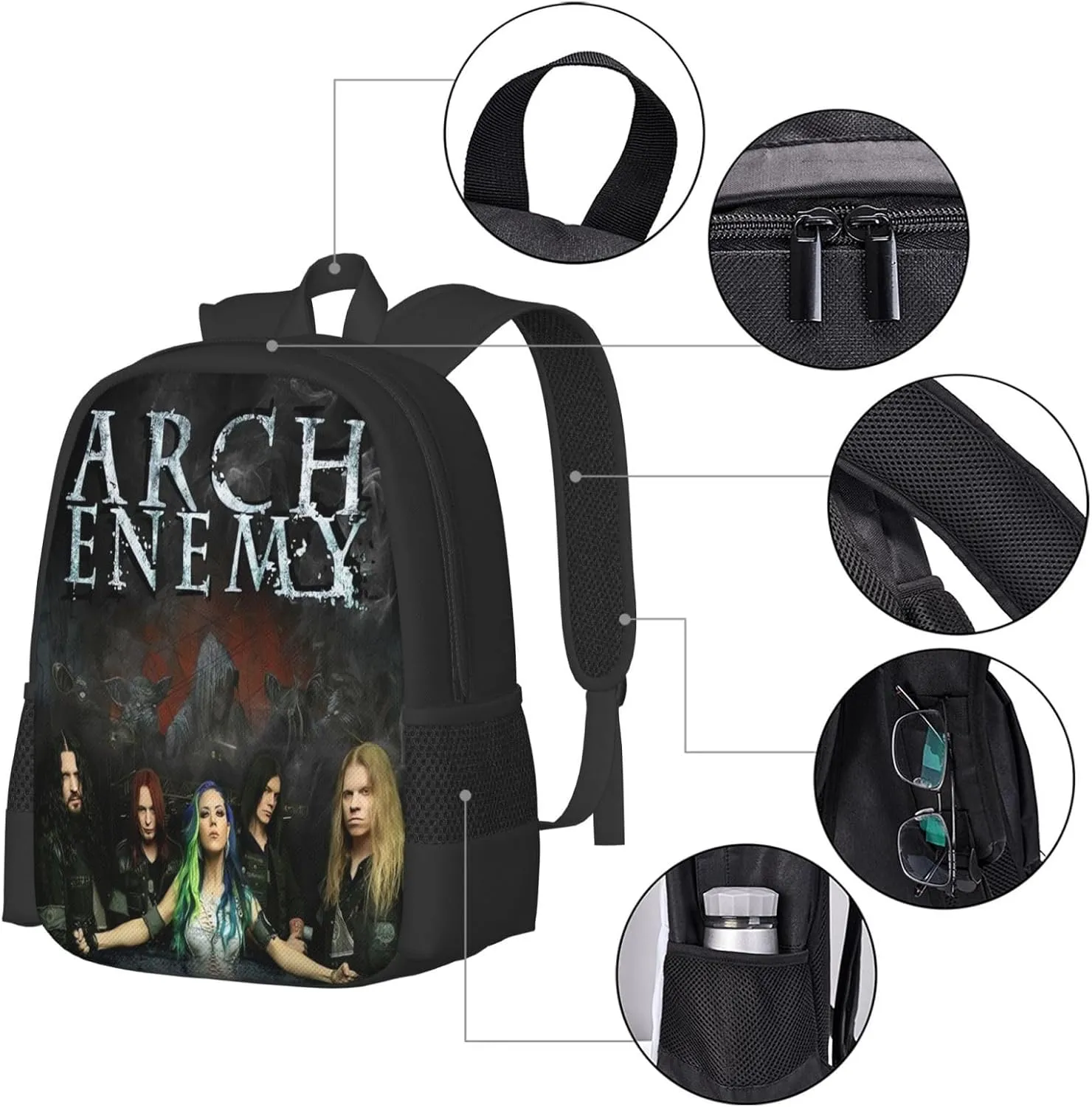 Arch Bridge Enemy School Backpack for Men Women College Bookbag Lightweight Backpack Casual Daypack