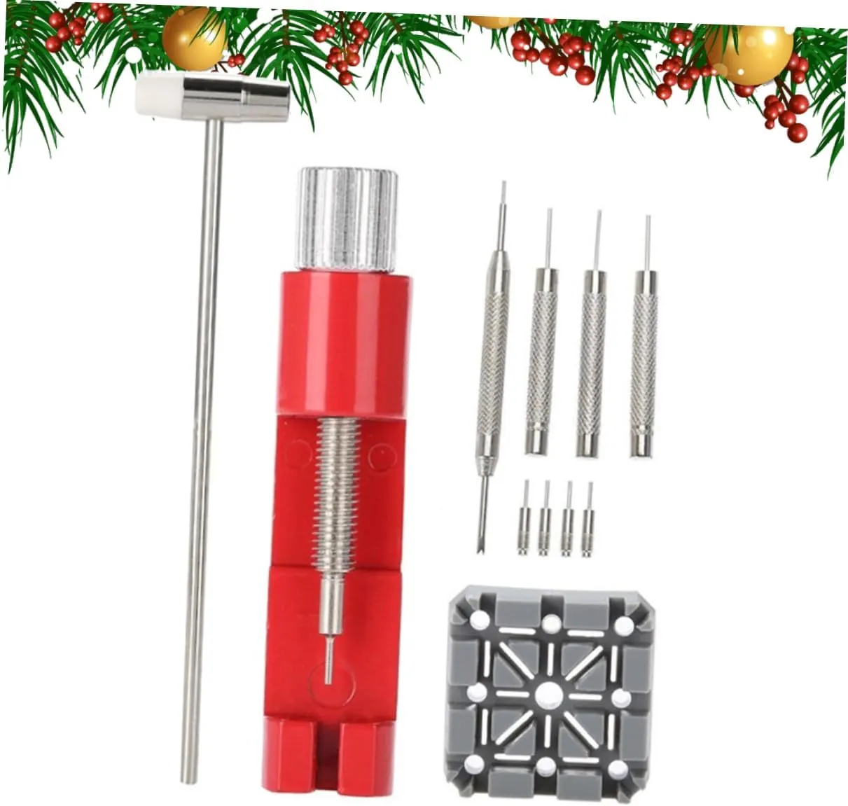 ARTIBETTER 22 Pcs/Set Watch Repair Hammer Watch Link Removal Tool Kit Watch Bnad Adjuster Disassembler Tape