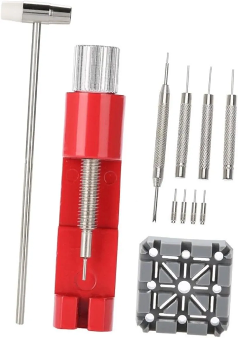 ARTIBETTER 22 Pcs/Set Watch Repair Hammer Watch Link Removal Tool Kit Watch Bnad Adjuster Disassembler Tape