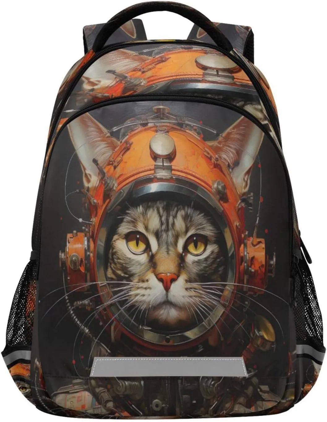 Astronaut Cat Design Waterproof Backpack - Casual Outdoor Sports Daypack with Ergonomic Shoulder Straps#742