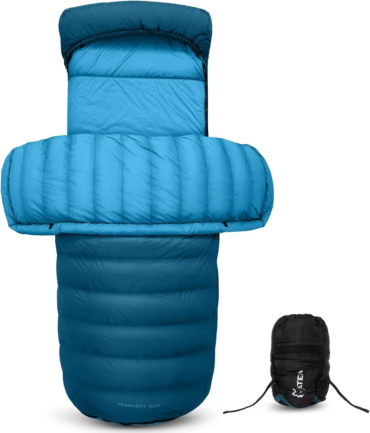 ATEPA Down Sleeping Bag, Recycled 650FP 0 Degree 40 Degree 4 Season Summer & Winter Compact Rectangle Lightweight Waterproof Wearable Sleeping Bag with Compression Sack for Camping Backpacking Hiking