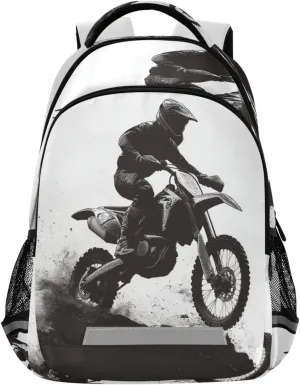 ATTX Waterproof Backpack with Motocross Rider Design - Ergonomic Daypack for Outdoor Hiking, Travel & Sports（240）