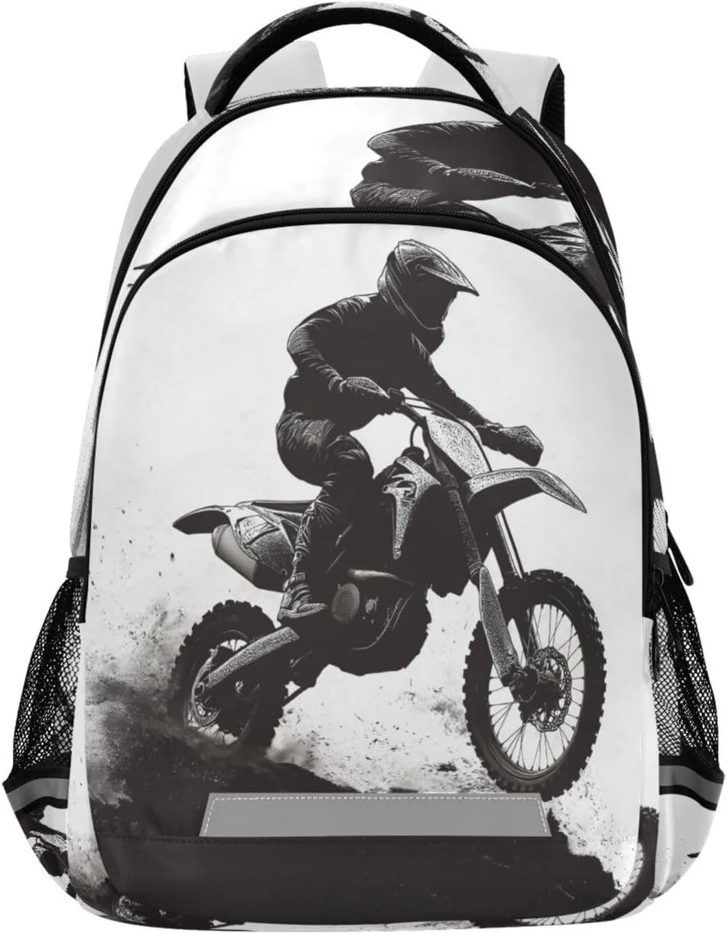 ATTX Waterproof Backpack with Motocross Rider Design - Ergonomic Daypack for Outdoor Hiking, Travel & Sports（240）