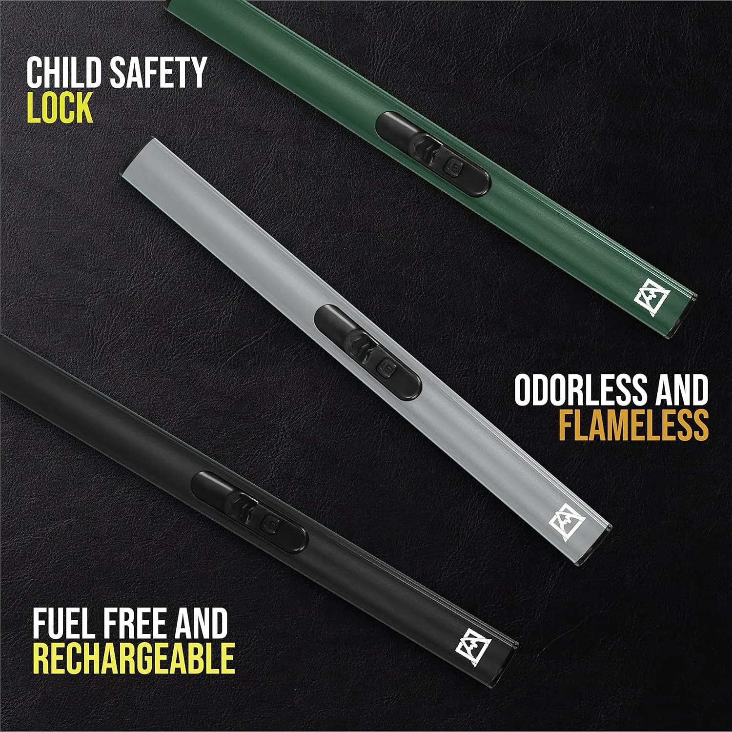 Avalanche Slim Arc Extra Reach Electric Lighter | Fuel-Free Rechargeable With USB for Indoor and Outdoor Use | Green (MA1082-GNA)