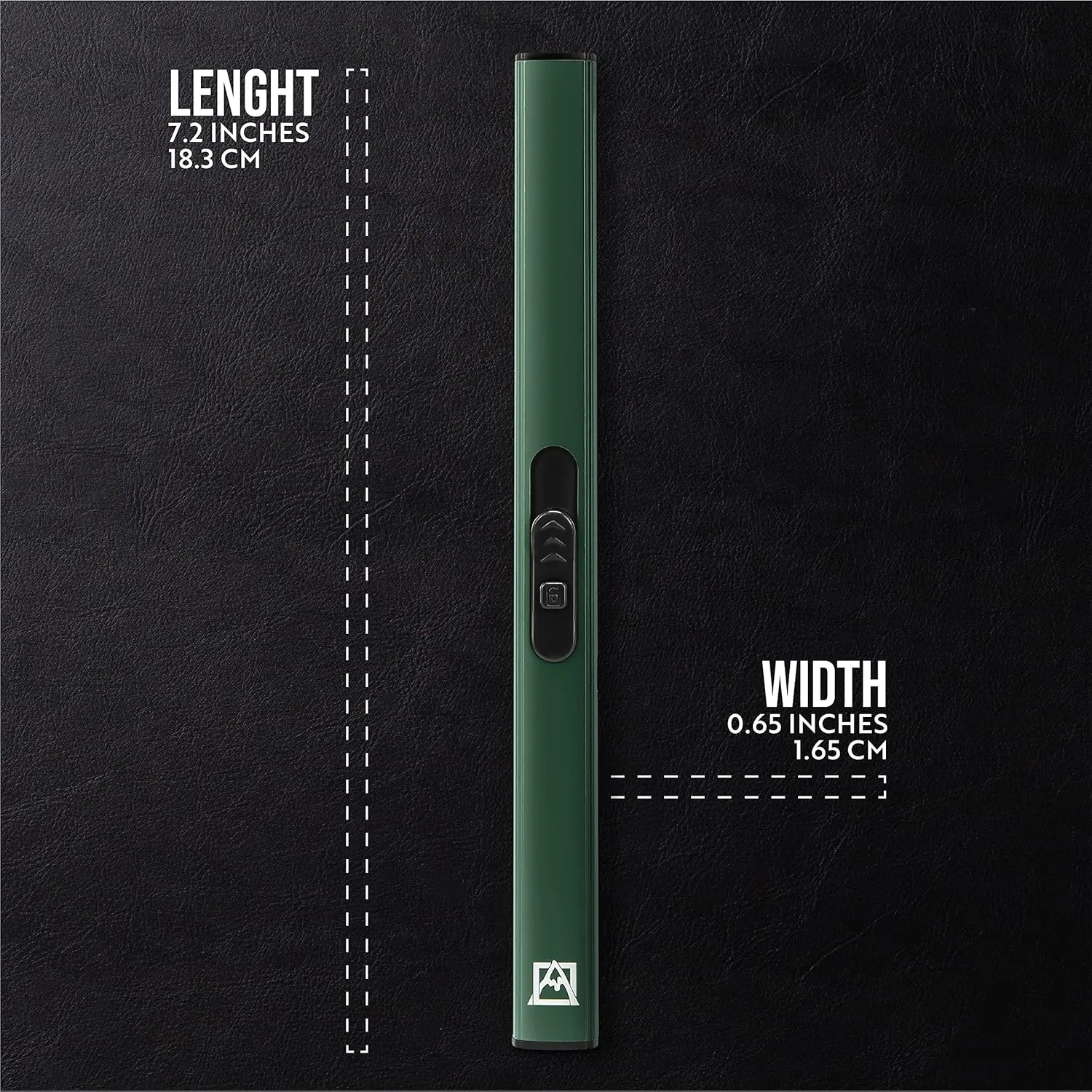 Avalanche Slim Arc Extra Reach Electric Lighter | Fuel-Free Rechargeable With USB for Indoor and Outdoor Use | Green (MA1082-GNA)