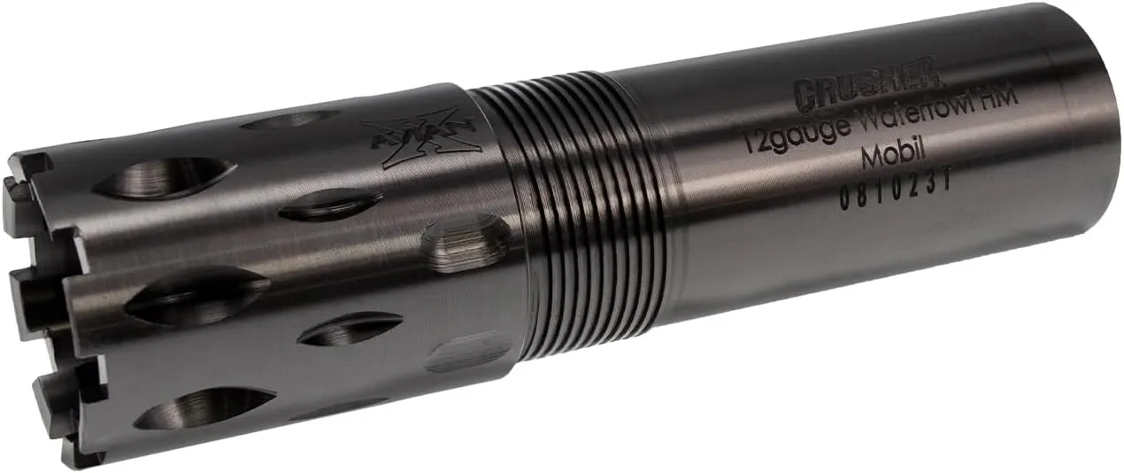 Avian-X Waterfowl Crusher Rugged Durable High-Strength Steel Black PVD Finished Duck Hunting Choke Tube with Wide Groove Technology - Light/Heavy Mod Options