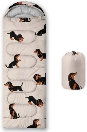 Axolotl Kawaii Dog Sleeping Bag,3 Season Warm And Cool Weather Cartoon Puupy Dog Sleeping Bags For Kids Girls Teens,Animal Waterproof Lightweight Sleeping Bags For Traveling,Outdoors Camping Equipment